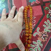تسبیح کهربا تراش گرد