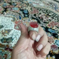 انگشترعقیق قرمز ۱۸گرم