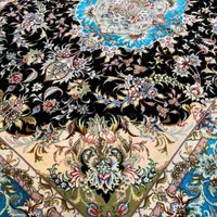 فرش ۳ متری خطیبی حاشیه ابی چله و گل ابریشم ۵۰ رج|فرش|تهران, فرمانیه|دیوار