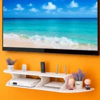 شلف لوازم نظافت مدل موج دوقلو ضدآب نظم دهنده دیوار