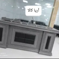 میز اداری آریا کالا با پایه چوبی و مدرن / صندلی ۲