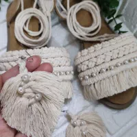 صندل کیف پرده مکرومه بافی