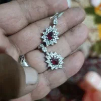 سرویس نقره طرح جواهری باابکاری طلا