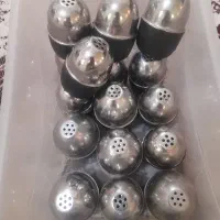 نمکدون شیشه ای و استیل نوستالژی