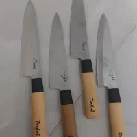 چاقو آشپز خانه در چهار رنگ مختلف دارای جعبه