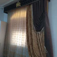 دوعدد پرده ساتن باحریر