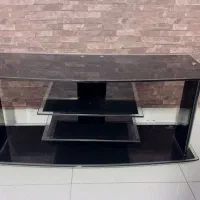 میز تلویزیون شیشه ایی دودی