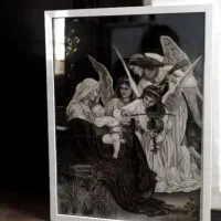 طراحی چهره سیاه قلم هدیه