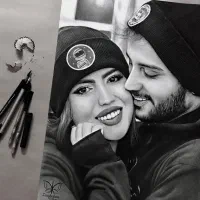 قبول سفارش نقاشی چهره سیاه قلم