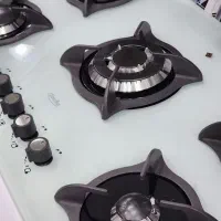 گاز صفحه ای ۵ شعله شیشه سفید مدل MH809w