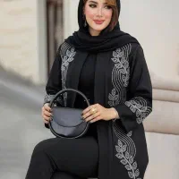 مانتو مخمل نگین کاری با کیفیت ارسال رایگان