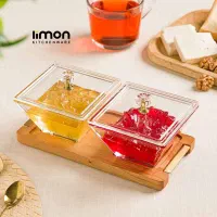 اردوخوری دو خانه دربدار لیمون با پایه چوبی
