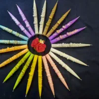 شمع قلمی رنگی ۲۰ سانت