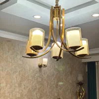 لوستر پنج شعله به همراه دیوار کوب