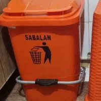 سطل آشغال نارنجی چهل لیتری سالم