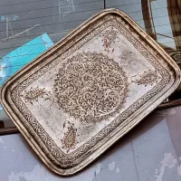 سینی‌مسی‌چایی خوری ‌نقش‌دار‌قدیمی