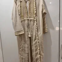 مانتو کرم مجلسی مناسب فصل ست نخی نونو