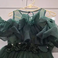 لباس مجلس دخترانه سبز یشمی