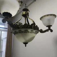 لوستر سه شاخه برنج قدیمی آنتیک