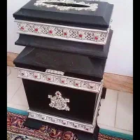جا دستمال کاغذی و سطل اشغال