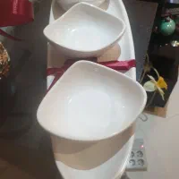 آجیل خوری چهار تیکه،سفید رنگ.