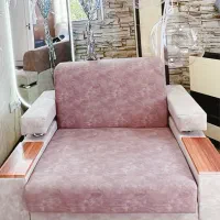 مبل تخت خواب شو آینه رینگ لایت قدی و‌میز تحریر