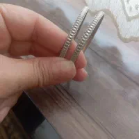 النگوی جفت  نقره سایز یک قیمت۱۵۰۰