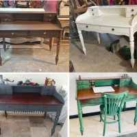 میز فرانسوی مدل ۲۰۲۸ چوبی تحریر