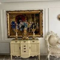 کنسول  وآینه تمام چوب
