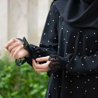 مانتو عبا الیزه مشکی محرمی