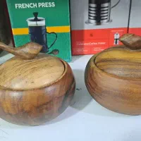 قندان و سینی چوب گردو تعداد محدود