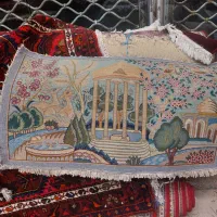 ۲ عدد فرش پشتی کاشمر