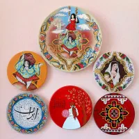 نقاشی سفارشی روی دیوارکوب سفالی