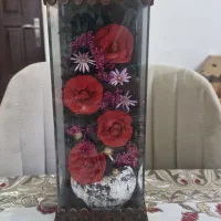 گلدان شیشه ای سالم و نو