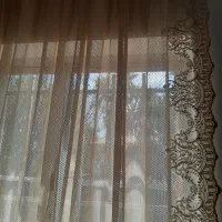 پرده توربافت لبه مروارید