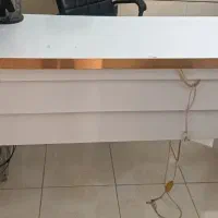 میز ام دی اف چوبی تحریر پیشخوان سفید