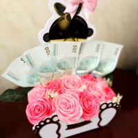 گل روبانی،دسته گل،کادو،گل مصنوعی