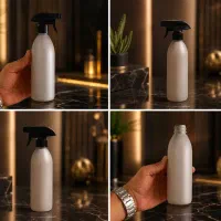 فروش عمده بطری محلول پاش 500 cc نقره ای با اسپری