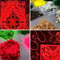پودر رنگ کالیگرافی مخمل تابلو مخملی