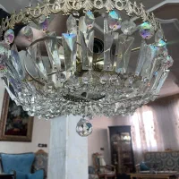 لوستر قدیمی وزیبا با کریستالهای اصل خارجی