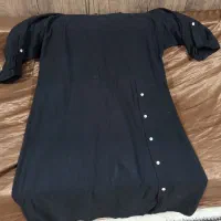 پیراهن مشکی کتان