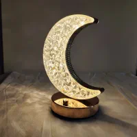 آباژور لمسی شارژی طرح ماه چراغ رومیزی مناسب هدیه