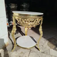 میزسماور میز تلفن طلایی آلیاژی