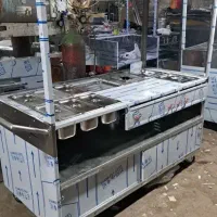 دکه فلافلی چرخ دار فول لوازم مغازه کامل