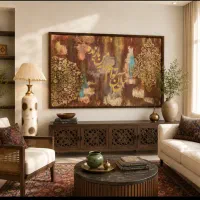 تابلو پتینه ۱۰۰x۷۰ / MDF قابدار