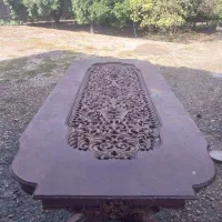 میز ناهار خوری کنده کاری شده عتیقه  لاکچری قدیمی