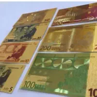 500 یورویی با روکش طلا 24 عیار