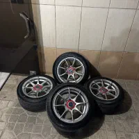 رینگ و لاستیک oz سایز۱۵ با لاستیک فاق کوتاه