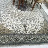 فرش ماشینی طرح افشان شاه عباسی زمینه کرم