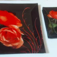 دیس و بشقاب میوه خوری شیشه ای